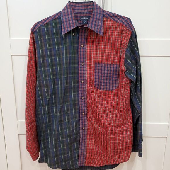 Brooks Brothers 346 Mens Long Sleeve Red Plaid - Picture 1 of 3
